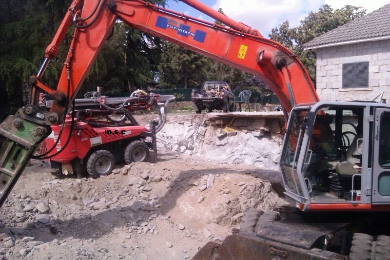 excavaciones de zanjas de piedra